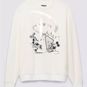 Disney X Vans Swan Song Oversized Long Sleeve Crew Sweatshirt-NWT-XL